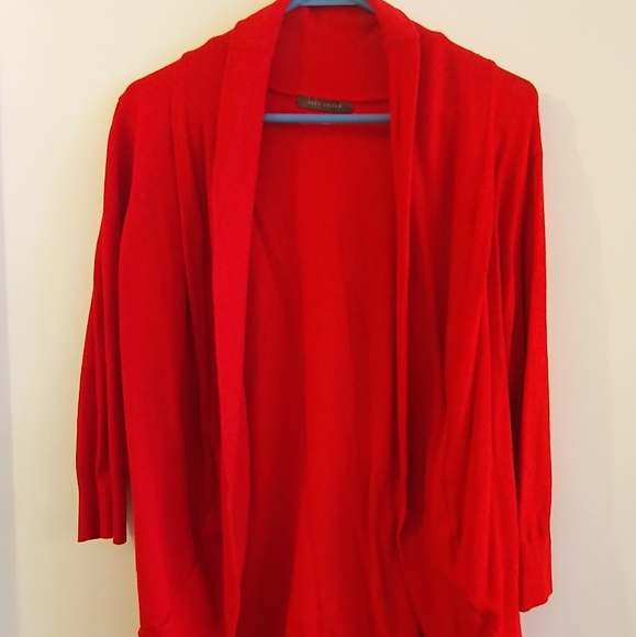 LAST CHANCE: Red Shrug Sweater - Picture 1 of 6